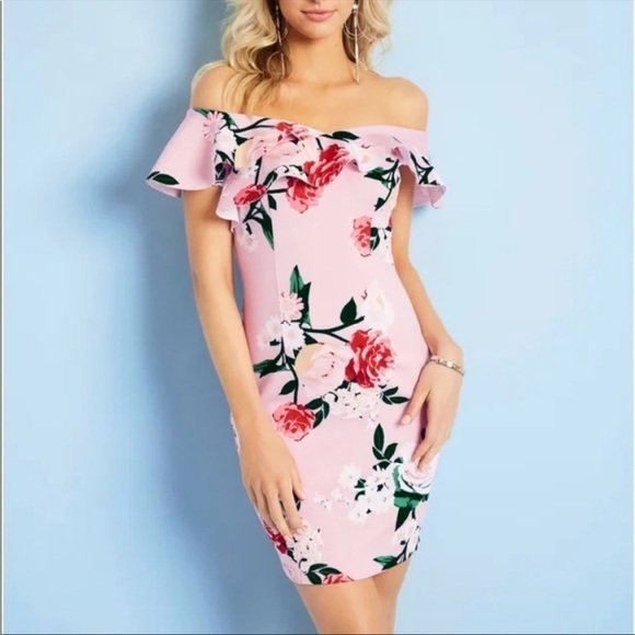 FARRAH RUFFLE DRESS Guess Paris los angles size medium new without tags - Picture 1 of 6